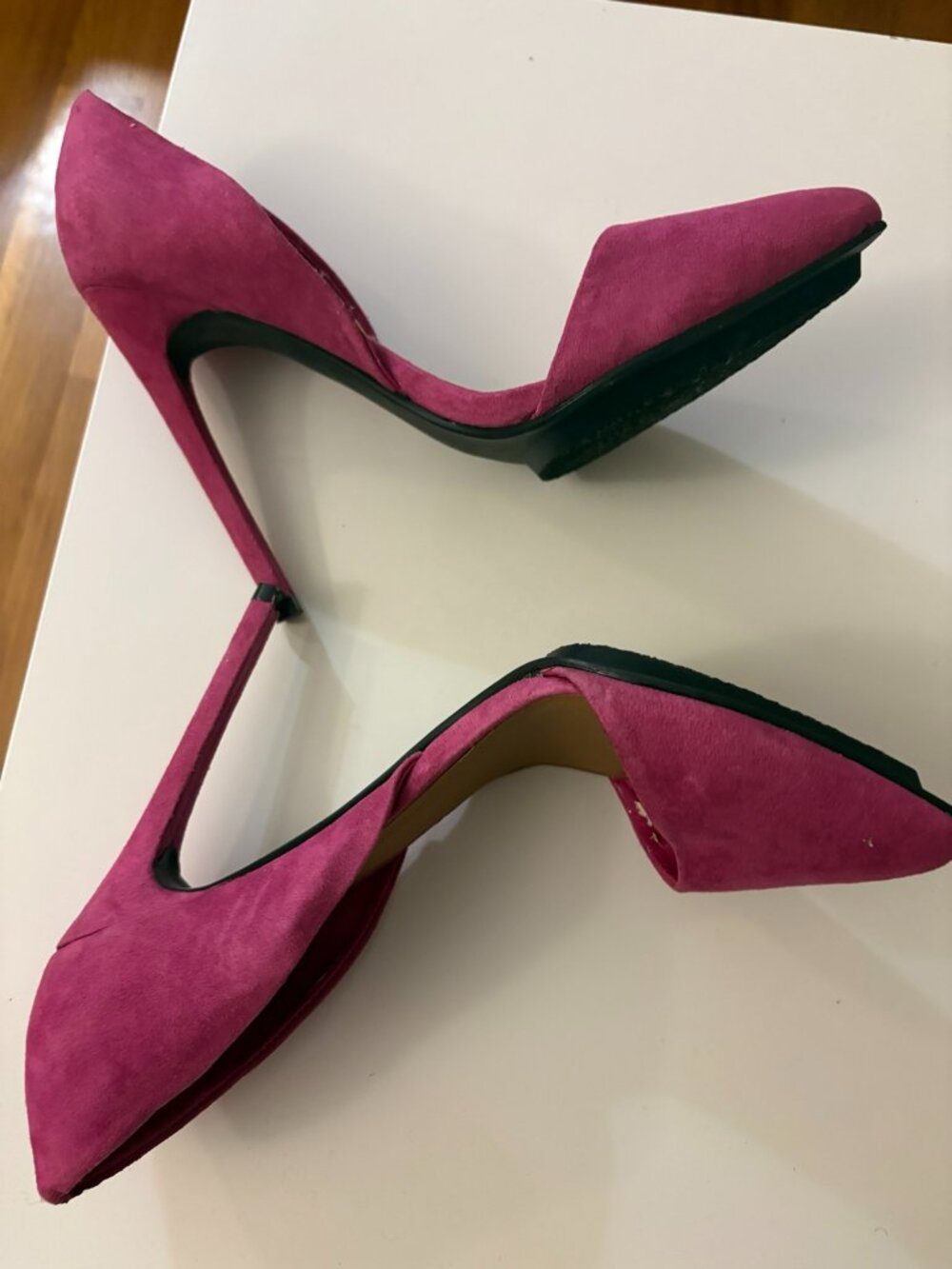 Pink Suede Pumps